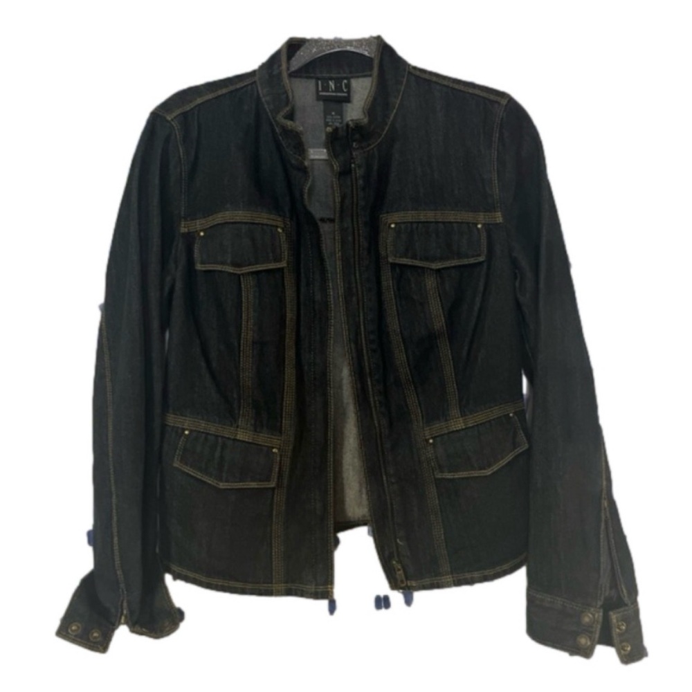 INC International Concepts‎ Women's Black Denim Jacket.Excellent condition M